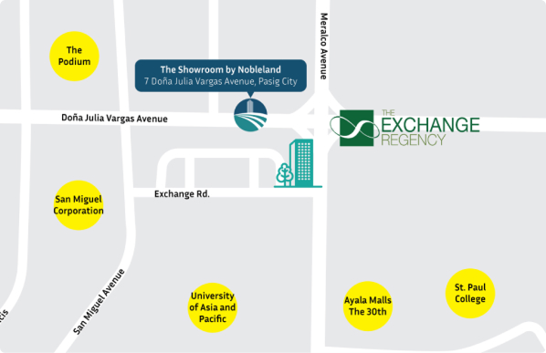 The Exchange Regency Location Map