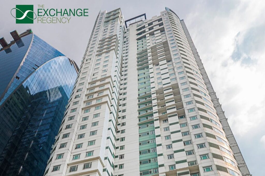 Exterior of The Exchange Regency condominium in Ortigas under Nobleland’s rent-to-own program